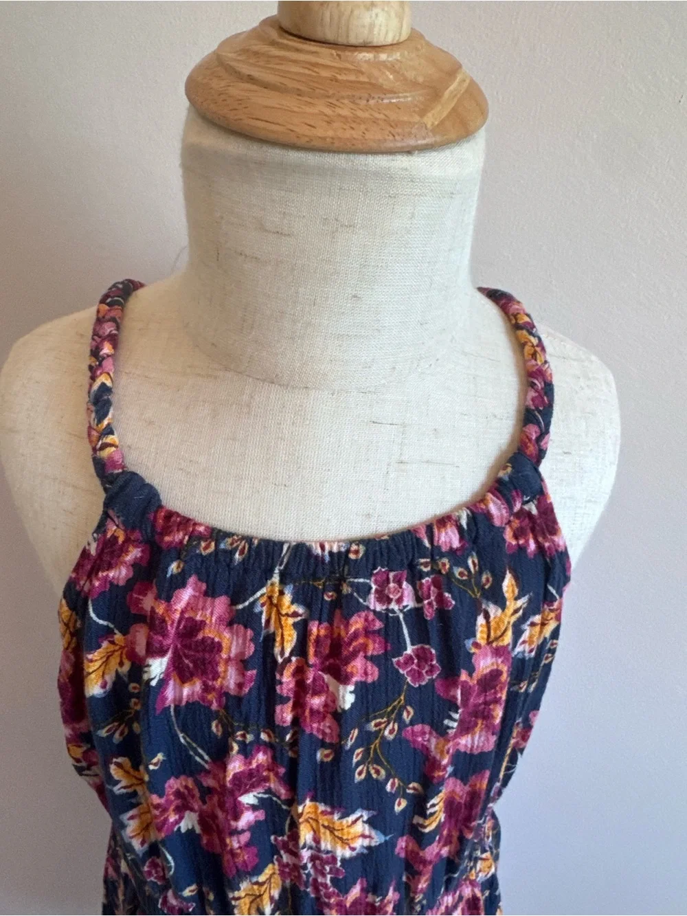 Matching Mommy & Me Dresses with Dark Floral Pattern